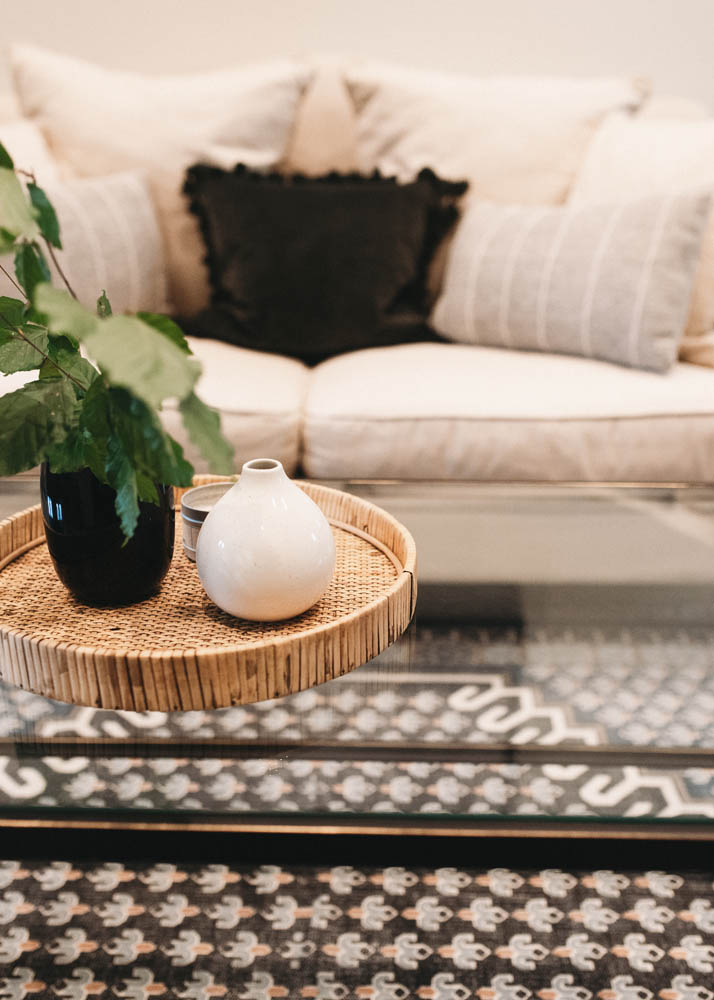 interior design details on a coffee table